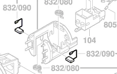 Balais charbon réf. 1 607 014 17J Bosch